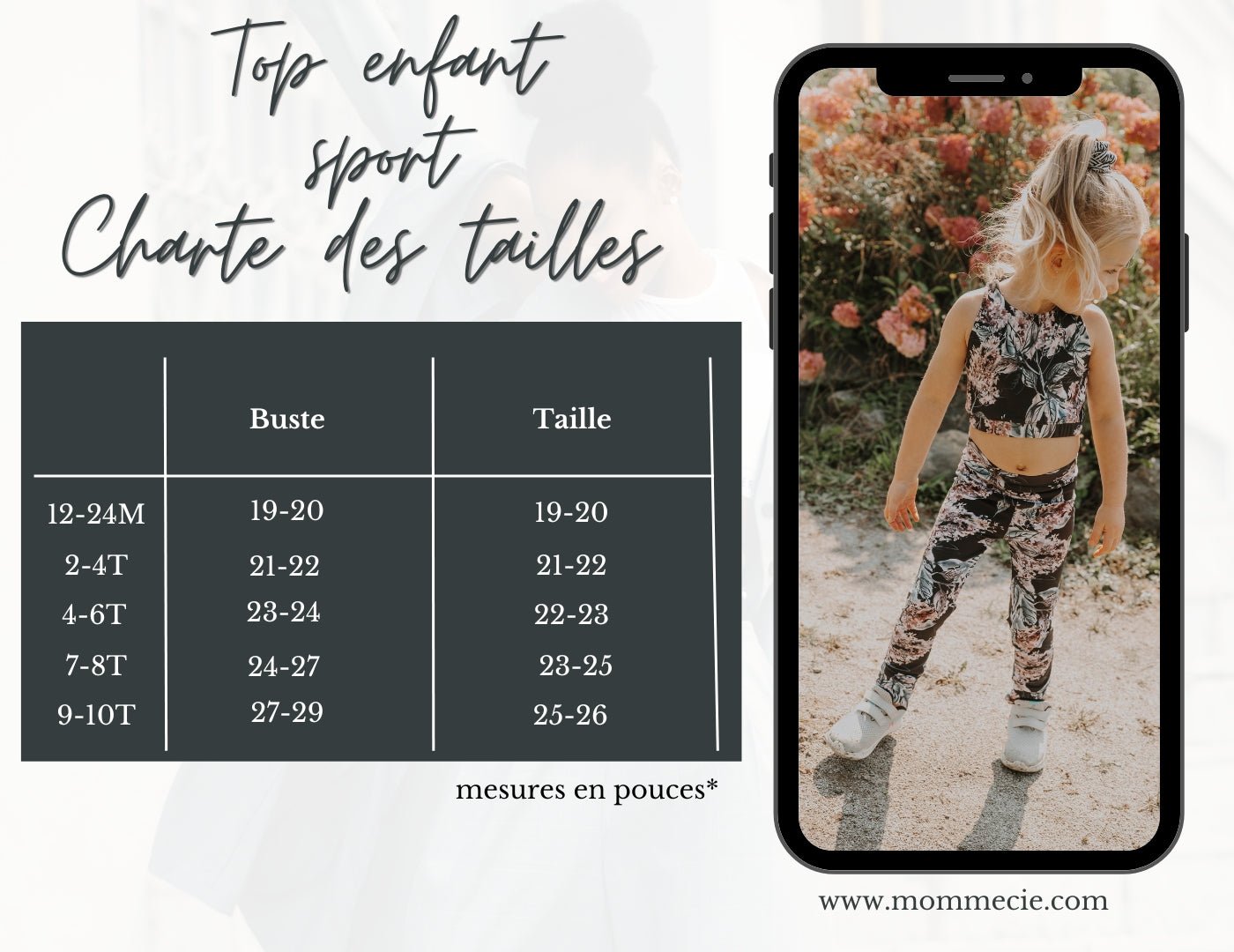 Top de sport pour enfant fleuri - MomMe et Cie Inc.