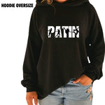 Hoodie oversize manche longue en bambou noir avec bande à la taille pour femme. Patinage artistique