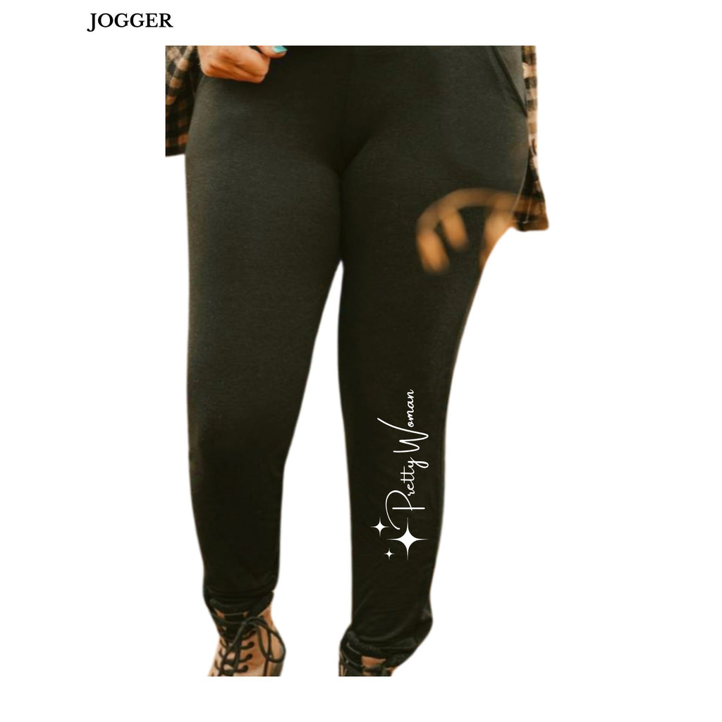 Pantalon style jogger pour femme en bambou noir, idéal pour la maternité Pretty Woman