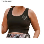 Top de sport pour femme doublé léger noir Pretty Woman