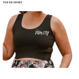 Top de sport pour femme doublé léger noir La be well Family