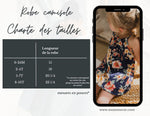 Robe Camisole évolutive fleuri estival pour enfant, grandeurs 6 mois à 10 ans.