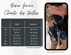 Biker 7,5" pour femme à taille haute avec poches rose