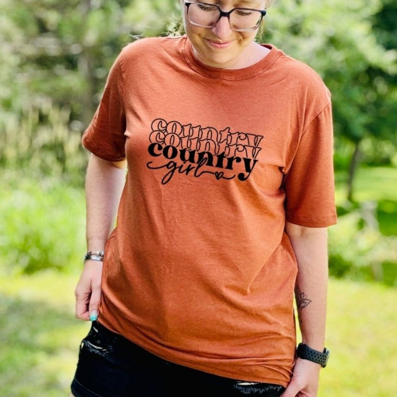 T-shirt oversize en bambou rouille pour femme - COUNTRY GIRL