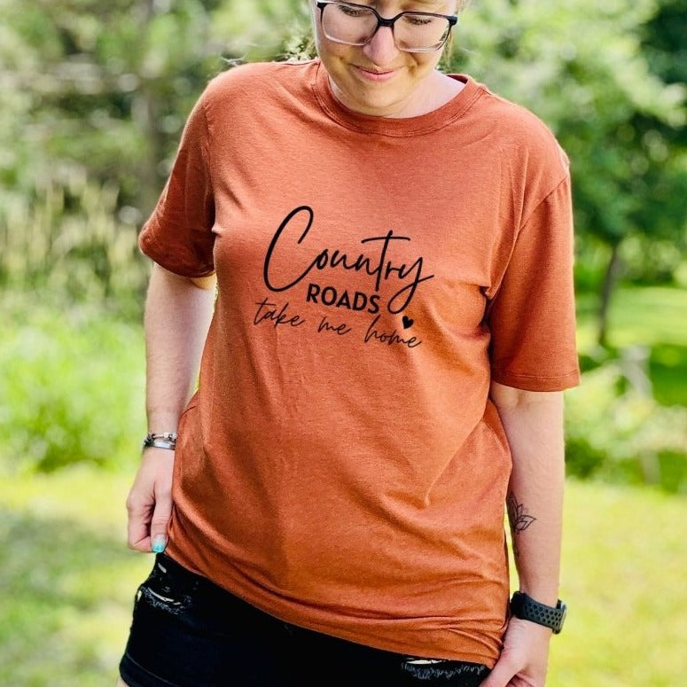 T-shirt oversize en bambou rouille pour femme - COUNTRY ROADS