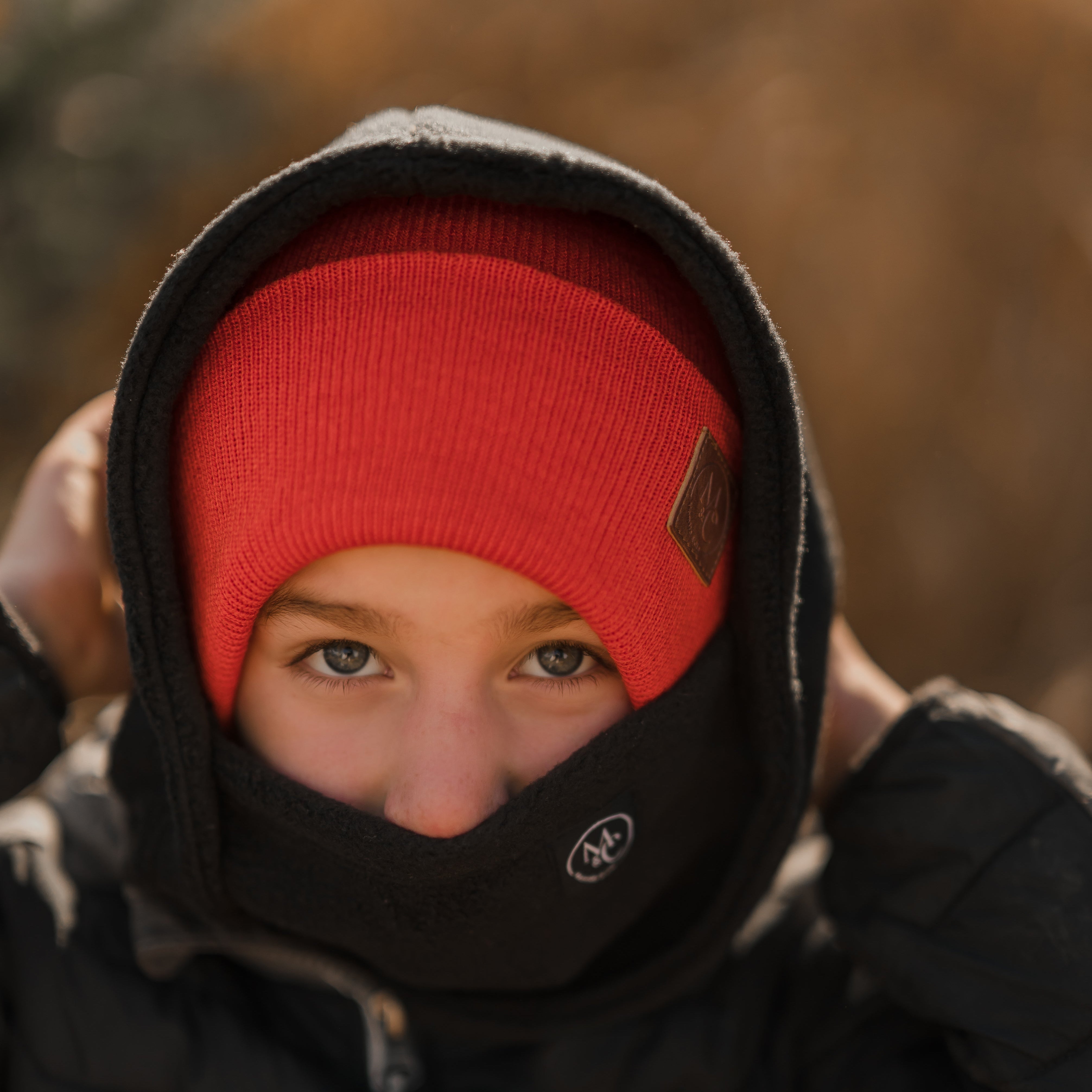 Cagoule à Capuche Unisexe Enfant - Masque Facial Zippé, Doublure Polaire, Coupe-vent, Pour Hiver Et Outdoor - 8