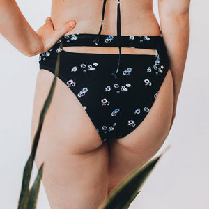 Jules & Nolan - Bas de bikini (Taille naturelle) - Noir floral