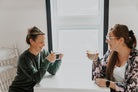 Chandail détente à manche longue vert uni pour femme, idéal aussi pour la maternité - MomMe et Cie Inc.