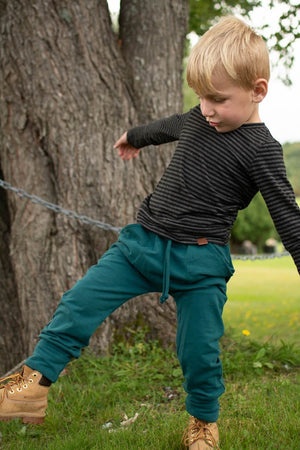 Pantalon évolutif émeraude style jogger pour enfant