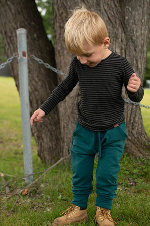 Pantalon évolutif émeraude style jogger pour enfant