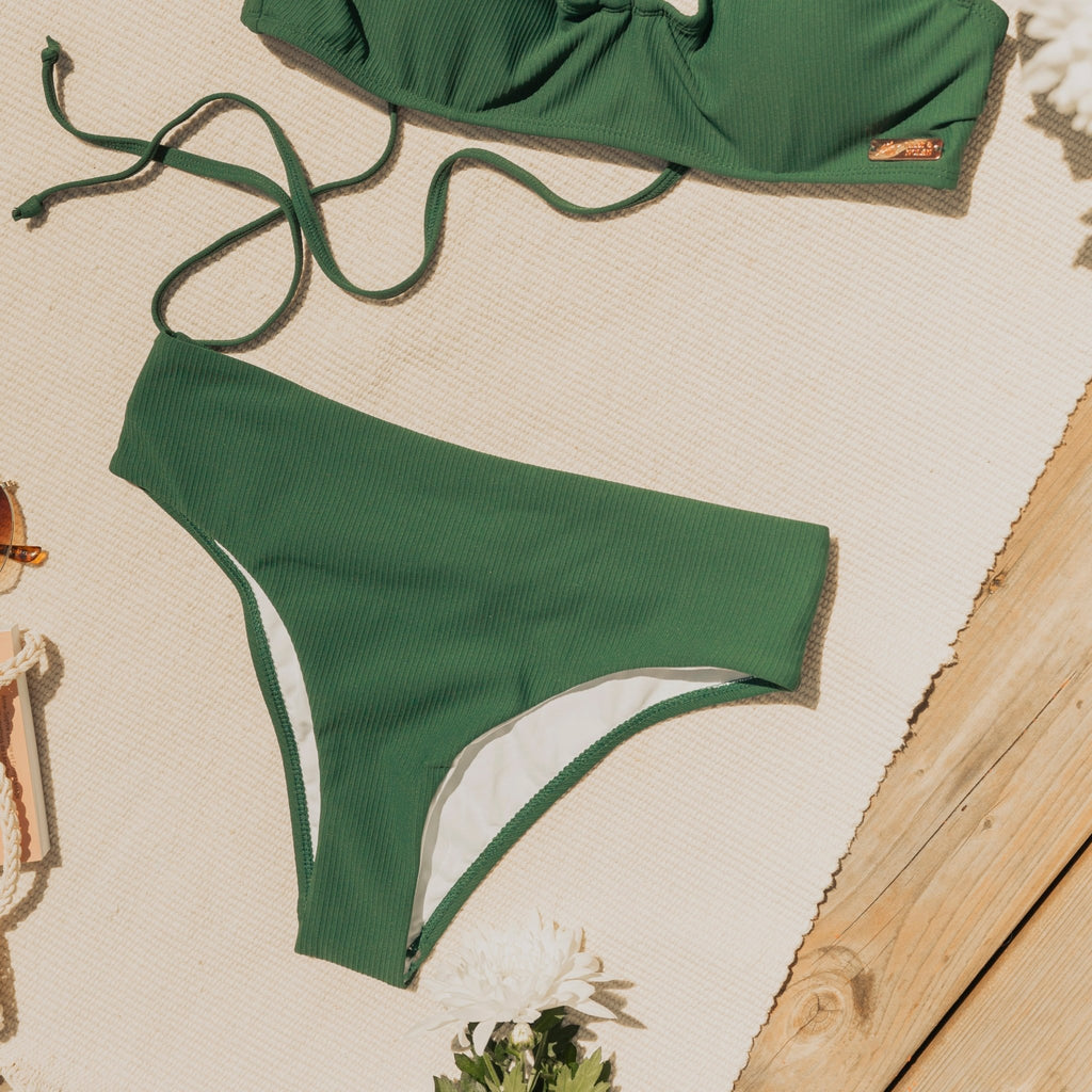 Jules & Nolan - Bas de bikini (Taille naturelle) - Vert Émeraude (fin saison)