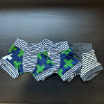 ECO-Sous-vêtements - Trios Bobettes et boxers confectionnés avec des retailles