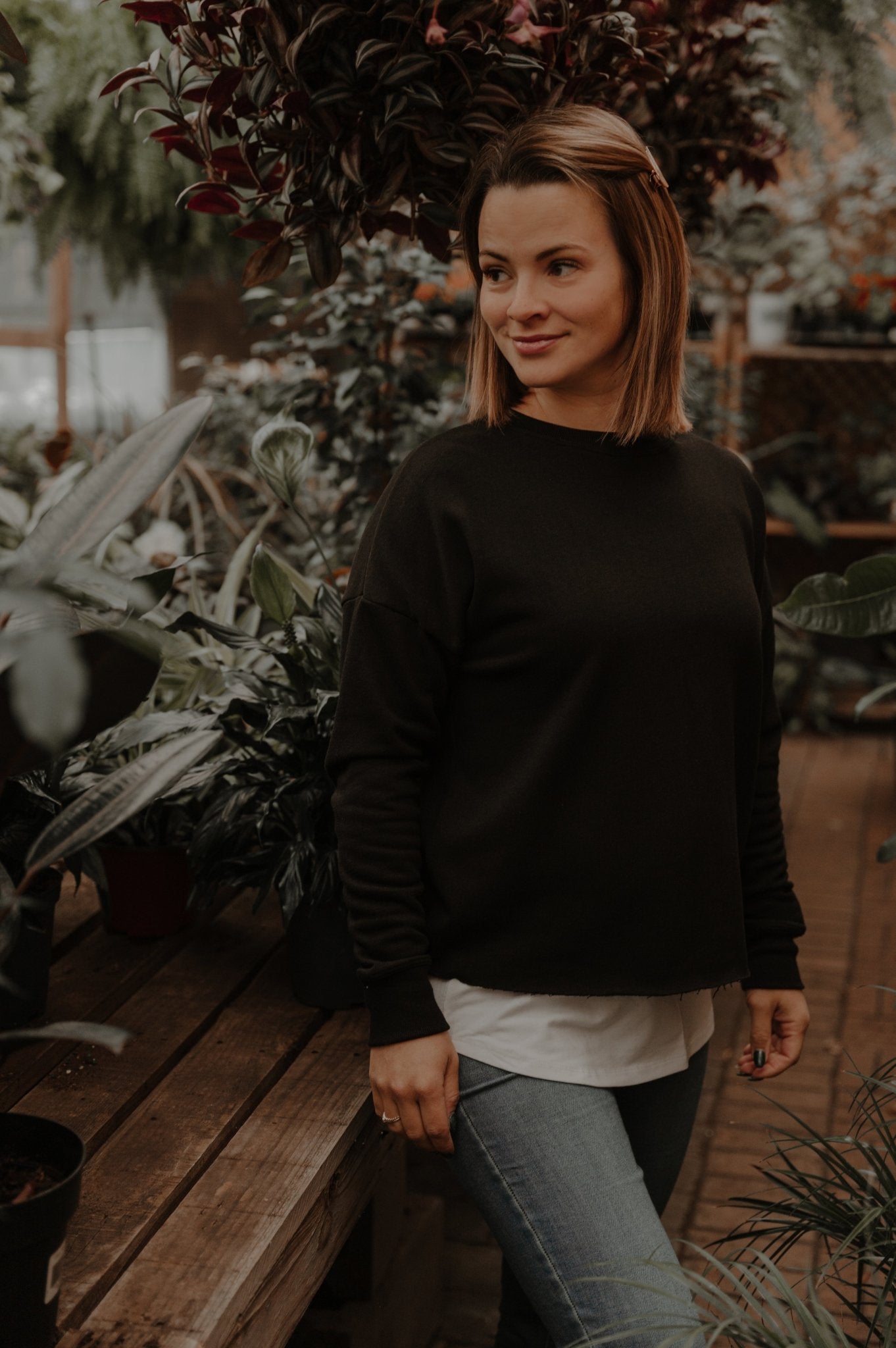 Sweater Mily noir pour femme