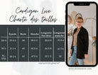 Cardigan Love avec poches pour femme en bambou noir. Idéal aussi pour la maternité - MomMe et Cie Inc.