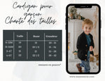 Cardigan avec boutons noir pour garçon, grandeurs 6 mois à 6 ans - MomMe et Cie Inc.