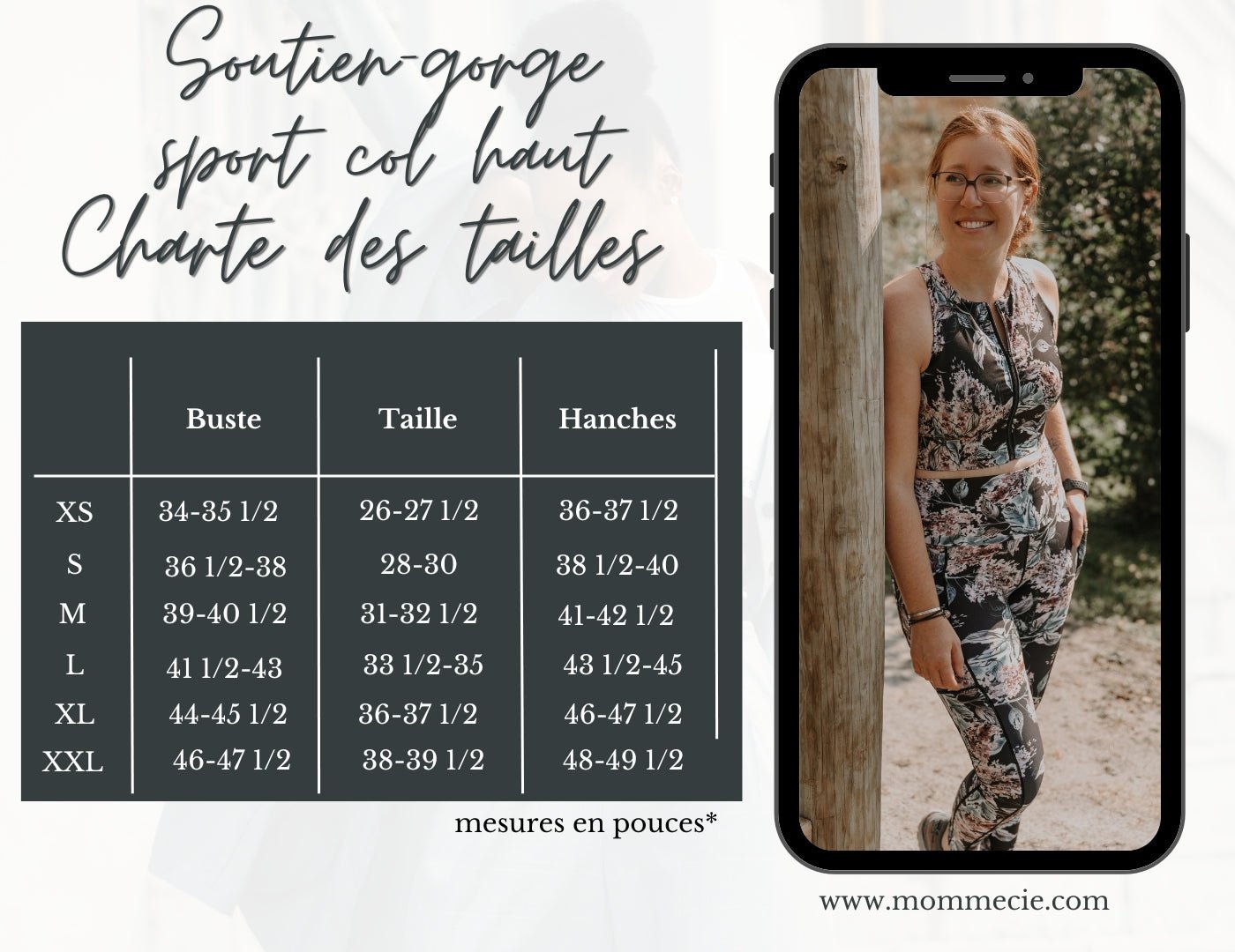 Top de sport pour femme doublé à col haut avec zip fleuri - MomMe et Cie Inc.