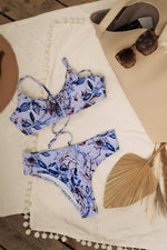 Jules & Nolan - Haut de bikini Sport (Cerceau) - Bleu floral (fin saison)