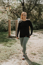 Legging de sport pour femme à taille haute avec poches vert - MomMe et Cie Inc.